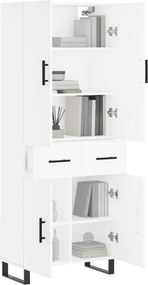 vidaXL Ντουλάπι Λευκό 69,5x34x180 εκ. από Επεξεργασμένο Ξύλο