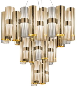 Φωτιστικό Οροφής Led La Lollo XL Gold - Fume Slamp Αλουμίνιο,Πολυπροπυλένιο