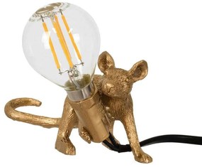 Φωτιστικό Επιτραπέζιο Mouse 00677 1xE12 13x4x7cm Gold GloboStar