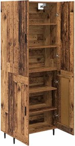 vidaXL Highboard 2 pcs Παλιό Ξύλο 69,5 x 34 x 180 εκ.
