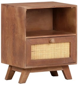 vidaXL Κομοδίνο 40 x 30 x 50 εκ. από Μασίφ Ξύλο Μάνγκο