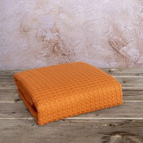 Κουβέρτα Habit Deep Orange Nima Υπέρδιπλo 220x240cm 100% Βαμβάκι