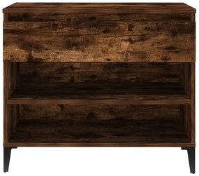 vidaXL Παπουτσοθήκη Καπνιστή Δρυς 70x36x60 εκ. από Επεξεργασμένο Ξύλο