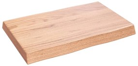 Επιφ Τραπεζιού Αν Καφέ 60x40x(2-6)εκ. Ακατέργ. Μασίφ Ξύλο Δρυός - Καφέ