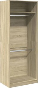 vidaXL Ντουλάπα Χρώμα Sonoma Δρυς 80x50x200 εκ. από Επεξ. Ξύλο