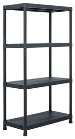 vidaXL Ραφιέρα Μαύρη 100 κ. 60 x 30 x 138 εκ. Πλαστική