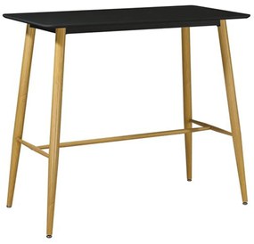 Τραπέζι Bar Lavida ΕΜ154,2 Μαύρο, Μεταλλικό Φυσικό 120x60x106 cm Mdf, Metal