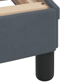 vidaXL Σκελετός Κρεβατιού Χωρίς Στρώμα Σκ. Γκρι 90x200 εκ. Βελούδινο