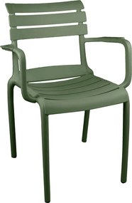 Πολυθρόνα Almea pakoworld στοιβαζόμενη pp λαδί 58x56x82εκ