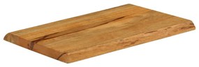 vidaXL Επιφάνεια Τραπεζιού 60x40x3,8 εκ. Live Edge Μασίφ Ξύλο Μάνγκο