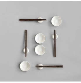 Native Sushi Set - Κεραμικό Άσπρο Birch Σετ 8 τμχ H2,5 x W4,5 x L4,5 cm &amp; H3 x W7,8 x L8 cm 101 COPENHAGEN