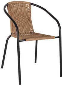 Πολυθρόνα Καρέκλα Camel HM5015.04 50x55x73cm Wicker Natural-Black