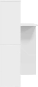 vidaXL Γραφείο με ράφι Λευκό 131,5 x 50 x 106,5 εκ. Επεξεργασμένο ξύλο