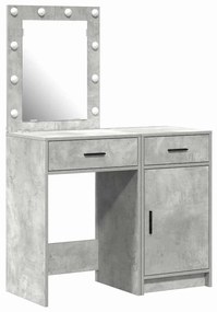 vidaXL Τραπέζι περιποίησης με συρτάρι 2 pcs Γκρι 50 x 41 x 135 εκ