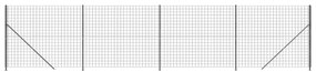 vidaXL Συρματόπλεγμα Περίφραξης Ανθρακί 2x10 μ. με Βάσεις Φλάντζα