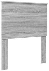 vidaXL Κεφαλάρι με κεφαλάρι Γκρίζο Σονομα 80 cm Επεξεργασμένο ξύλο