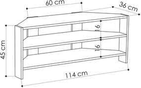 Έπιπλο Τηλεόρασης Δρυς THALES 114x36x45