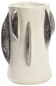 Βάζο Κεραμικό Φύλλα NIX107 17x15,7x22,5cm White-Silver Espiel Ceramic