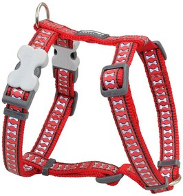 Λουρί Σκύλου Red Dingo Κόκκινο Κόκαλο Αντανακλαστική 30-48 cm