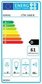 Karag CTW 14 White 60 - Επιτοιχη Καμιναδα Βαρεως Τυπου 60 εκ.