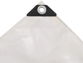 vidaXL Μουσαμάς Λευκός 1,5 x 10 μ. 650 γρ./μ.²