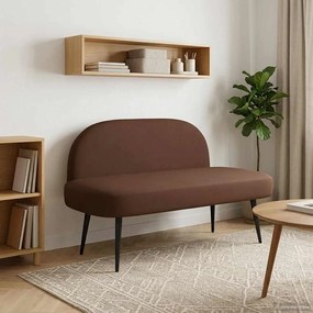 vidaXL Δερμάτινος Πάγκος με Πλάτη Καφέ 110 x 60 x 76 cm Τεχνητό Δέρμα
