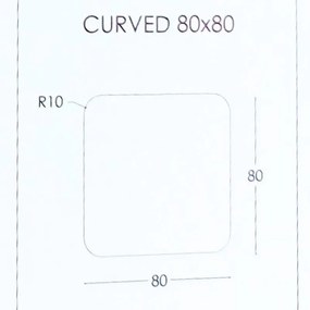 Καθρέπτης τοίχου Curved 80x80 της Project Mirrors με φωτισμό Led Διακόπτης Αφής: Ναι