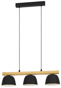 Φωτιστικό Κρεμαστό Eglo 43739 SHERBURN Καφέ (Brown)|Μαύρο Ματ (Black Mat)