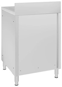 vidaXL Ερμάριο με Επιφάνεια Αποστράγγισης από Ανοξείδωτο Ατσάλι