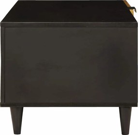 vidaXL Τραπεζάκι σαλονιού Μαύρο και Χρυσό 80 x 50 x 40 cm