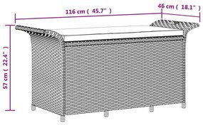 ΠΑΓΚΑΚΙ ΚΗΠΟΥ ΜΕ ΜΑΞΙΛΑΡΙ ΚΑΦΕ 116X46X57 ΕΚ. ΑΠΟ ΣΥΝΘ. ΡΑΤΑΝ 363419