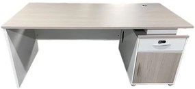 Γραφείο εργασίας Armadi με ντουλάπι σε Sonoma - Λευκό 180x80x75εκ 180x80x75 εκ.
