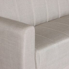 Καναπές-κρεβάτι με αποθηκευτικό χώρο τριθέσιος Milos μπεζ-γκρι ύφασμα 210x78x85