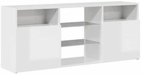 vidaXL Έπιπλο Τηλεόρασης με LED Γυαλιστερό Λευκό 120x30x50 εκ.