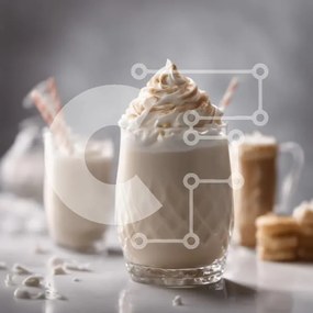 Intra Συλλεκτικό Ξύλινο Παζλ Plywood  4mm - Λαχταριστό Milkshake με σαντιγί και μπισκότα Σε Ξύλινο Κουτί - Διαστάσεις: 10x10 cm – 25 κομμάτια