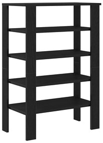 Ράφι παπουτσιών Μαύρο 61x32x87,5 cm Κατασκευασμένο ξύλο - Μαύρο