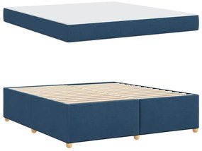 vidaXL Σκελετός Κρεβατιού με στρώμα Μπλε 180 x 200 cm ύφασμα
