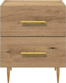 vidaXL Κομοδίνο 2 τεμ. Artisan Oak 40 x 35 x 47,5 εκ
