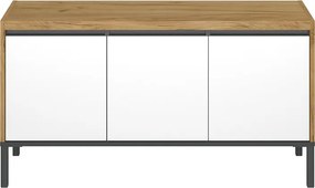 Έπιπλο Τηλεόρασης Palmor Χρυσό Δρυς-Λευκό 113.5x40x60cm