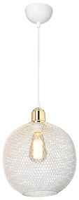 Ceiling light PWL-0977 E27 white-golden D26x70cm 26x26x33 εκ.