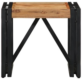 Τραπεζάκι σαλονιού 40x40x35 cm μασίφ ξύλο ακακίας - Καφέ