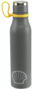 Iσοθερμικό μπουκάλι SHELL 170710760 500 ml, από ανοξείδωτο ατσάλι, με δαχτυλίδι μεταφοράς, σε χρώμα γκρι λογότυπο ψυχρό γκρι και κίτρινο δαχτυλίδι