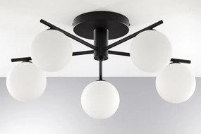 Φωτιστικό Οροφής Prato Φ66cm Μαύρο με Λευκό