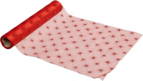 ΕΟΡΤΑΣΤΙΚΌ ΤΡΑΠΈΖΙ RED STAR ORGANZA ROLL 28X500CM ATMOSPHERA 199323