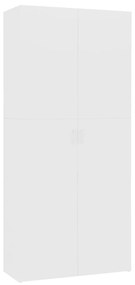 vidaXL Παπουτσοθήκη Λευκή 80 x 35,5 x 180 εκ. από Μοριοσανίδα