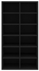 vidaXL Παπουτσοθήκη Μαύρη Δρυς 54x34x100,5 εκ. από Επεξεργασμένο Ξύλο