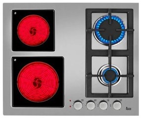 Teka EFX 60 2G 2H AI AL Inox Μεικτή Εστία Γκαζιού & Ηλεκτρική 60cm
