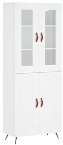 vidaXL Ντουλάπι Λευκό 69,5x34x180 εκ. από Επεξεργασμένο Ξύλο