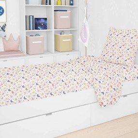 Σεντόνια Βρεφικά Σετ 3τμχ Εμπριμέ Butterfly 49 Rotary Print DimCol Cradle 120x160cm 100% Cotton
