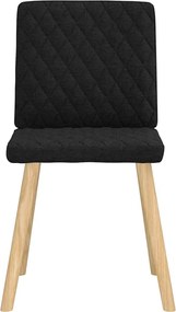 vidaXL Καρέκλες Τραπεζαρίας 6 τεμ. Μαύρες Υφασμάτινες